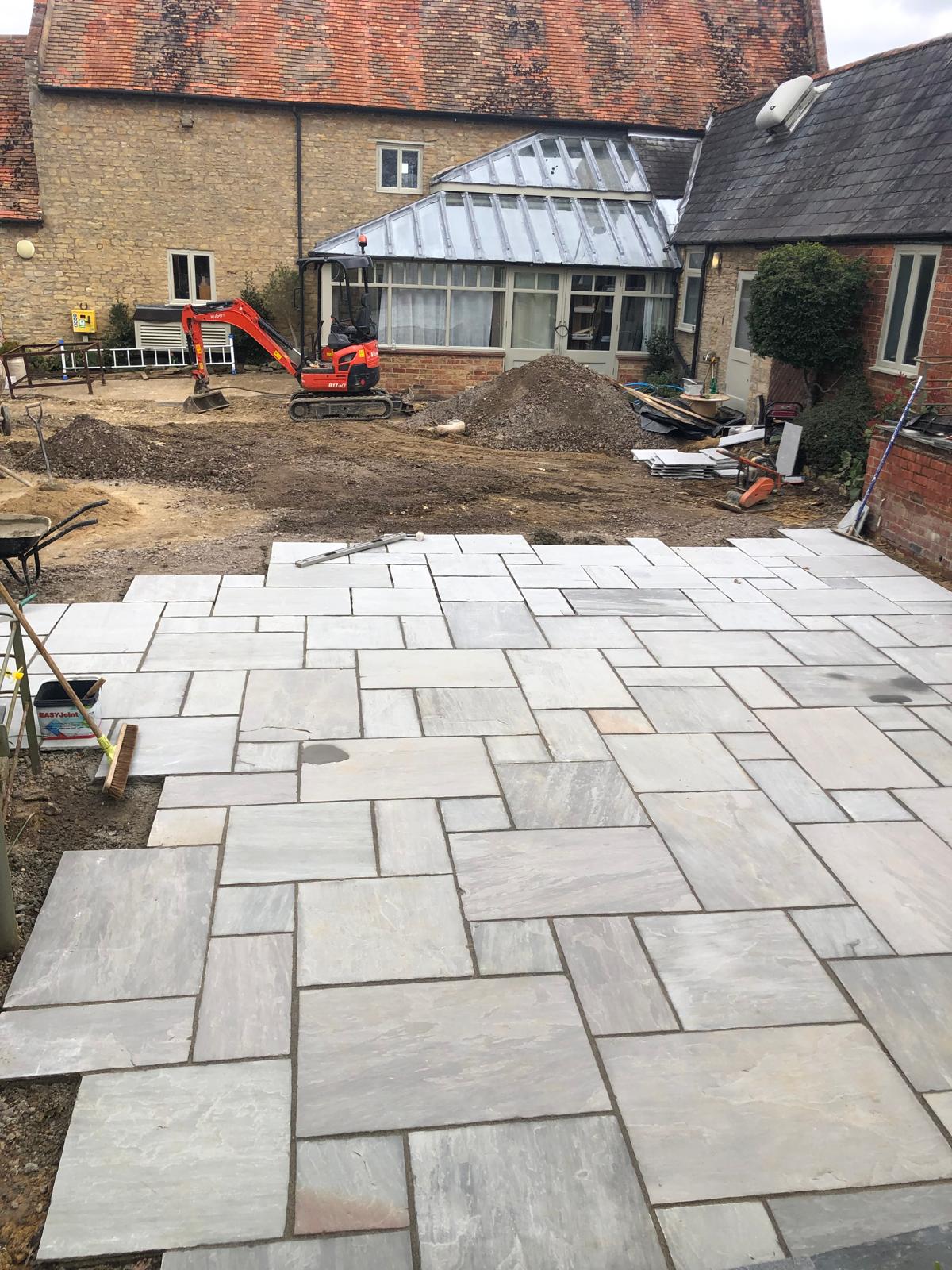 Build — stage of garden landscaping project by Boyde Landscapes.