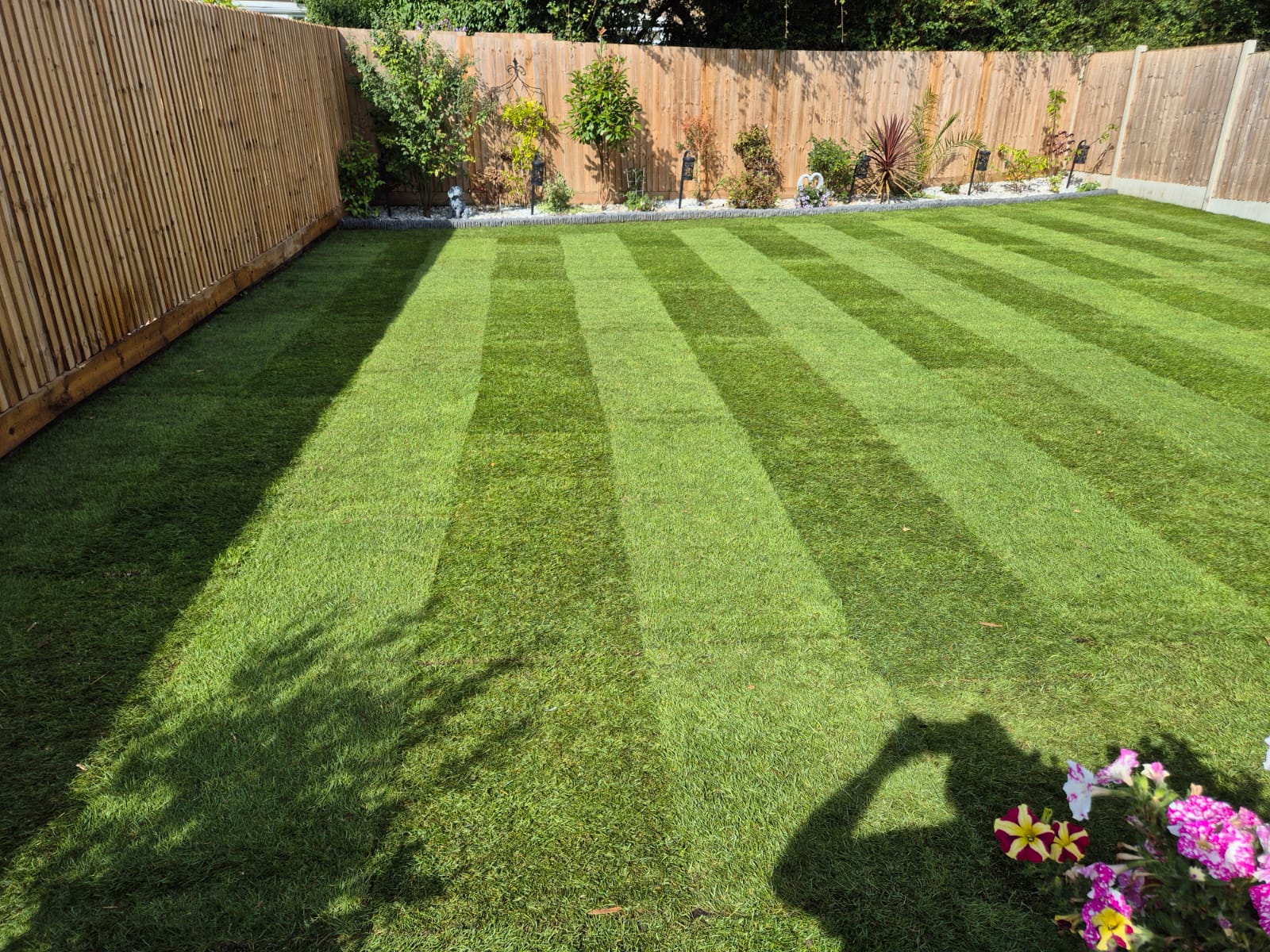 Turfing and planting by Boyde Landscapes in Bedfordshire.